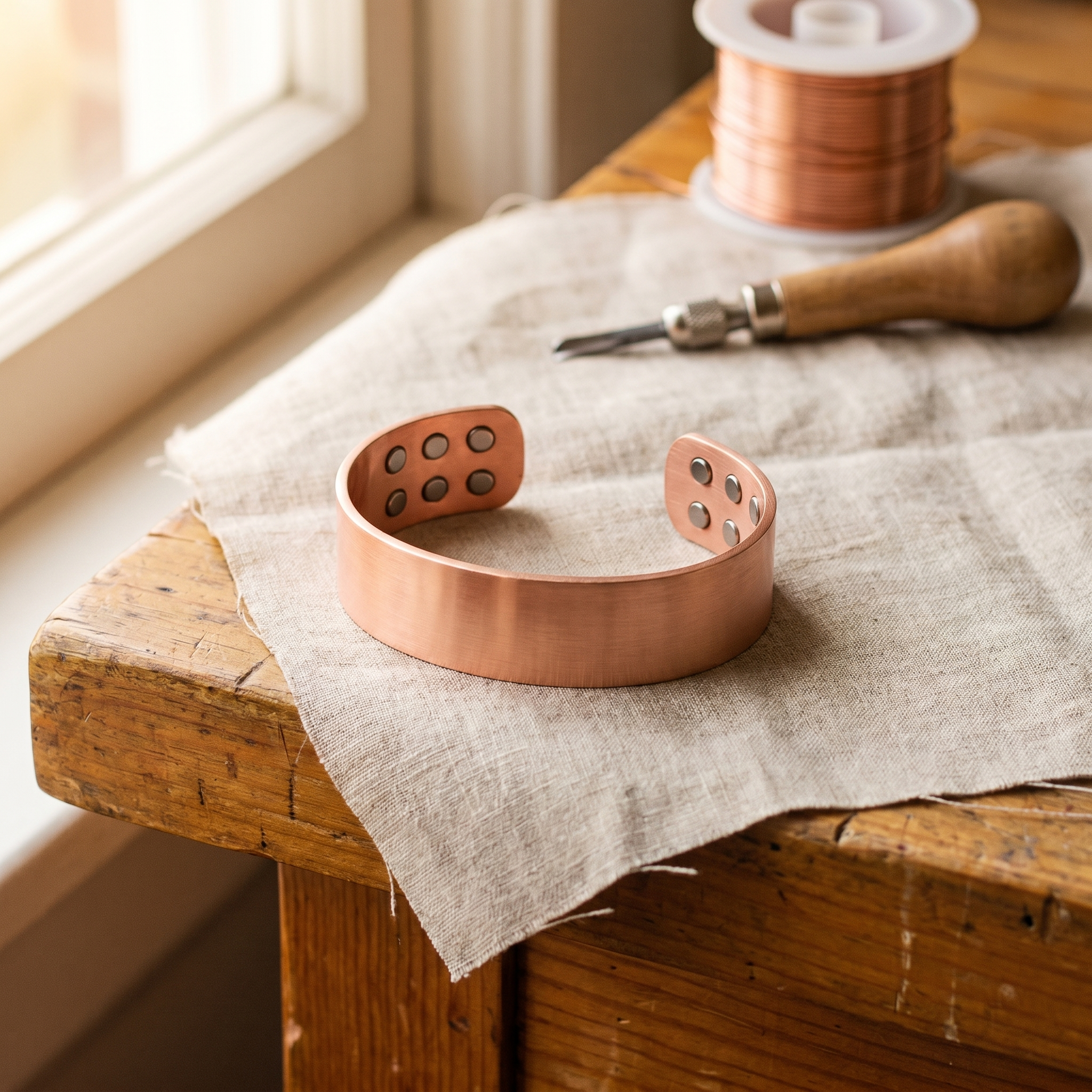 Judy's Anvil Copper Bracelet