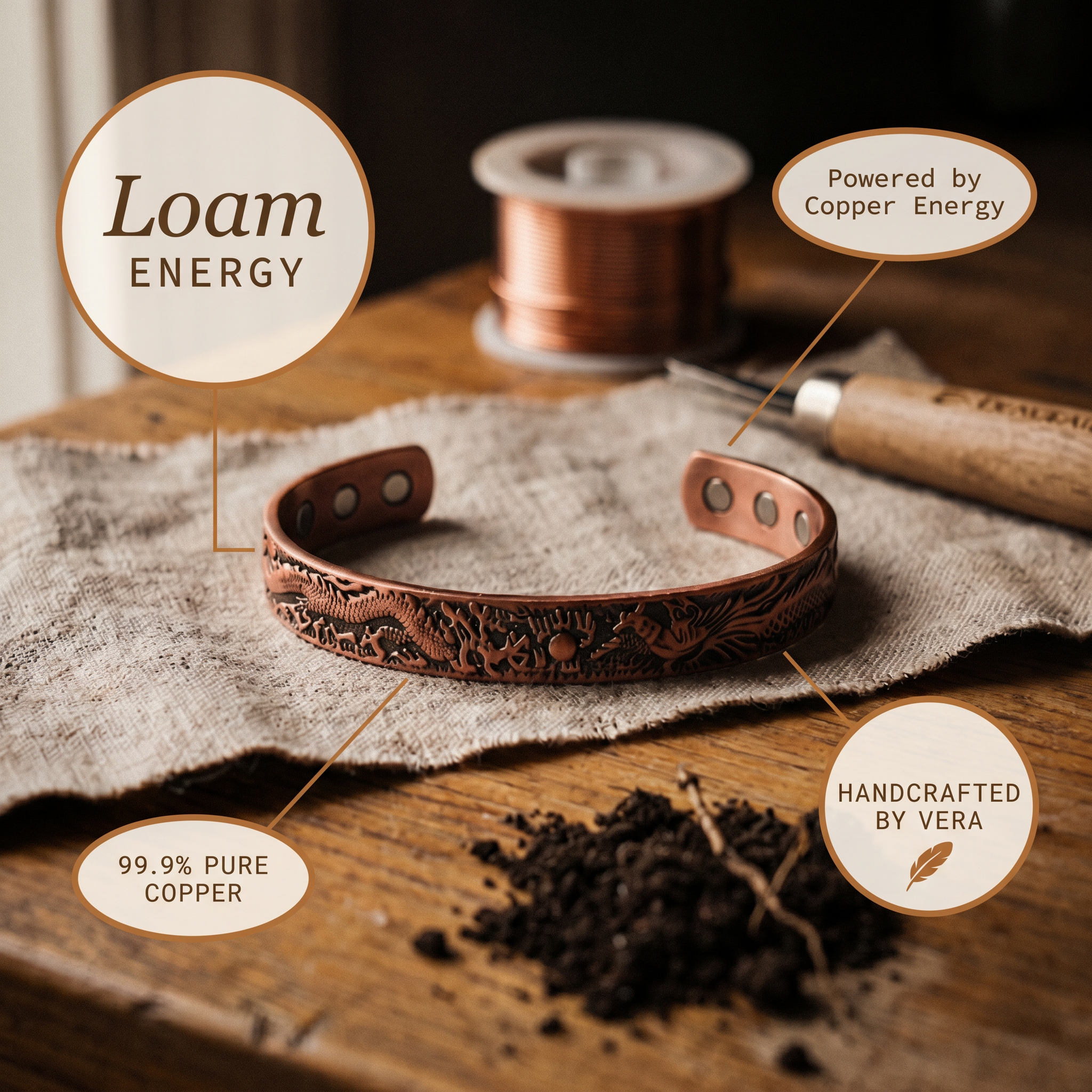Judy's Loam Copper Bracelet