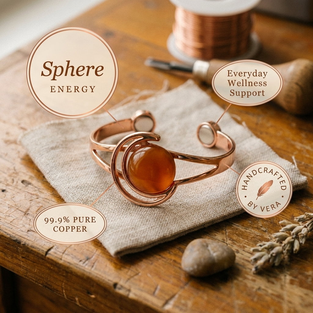 Judy's Sphere Orange Copper Bracelet