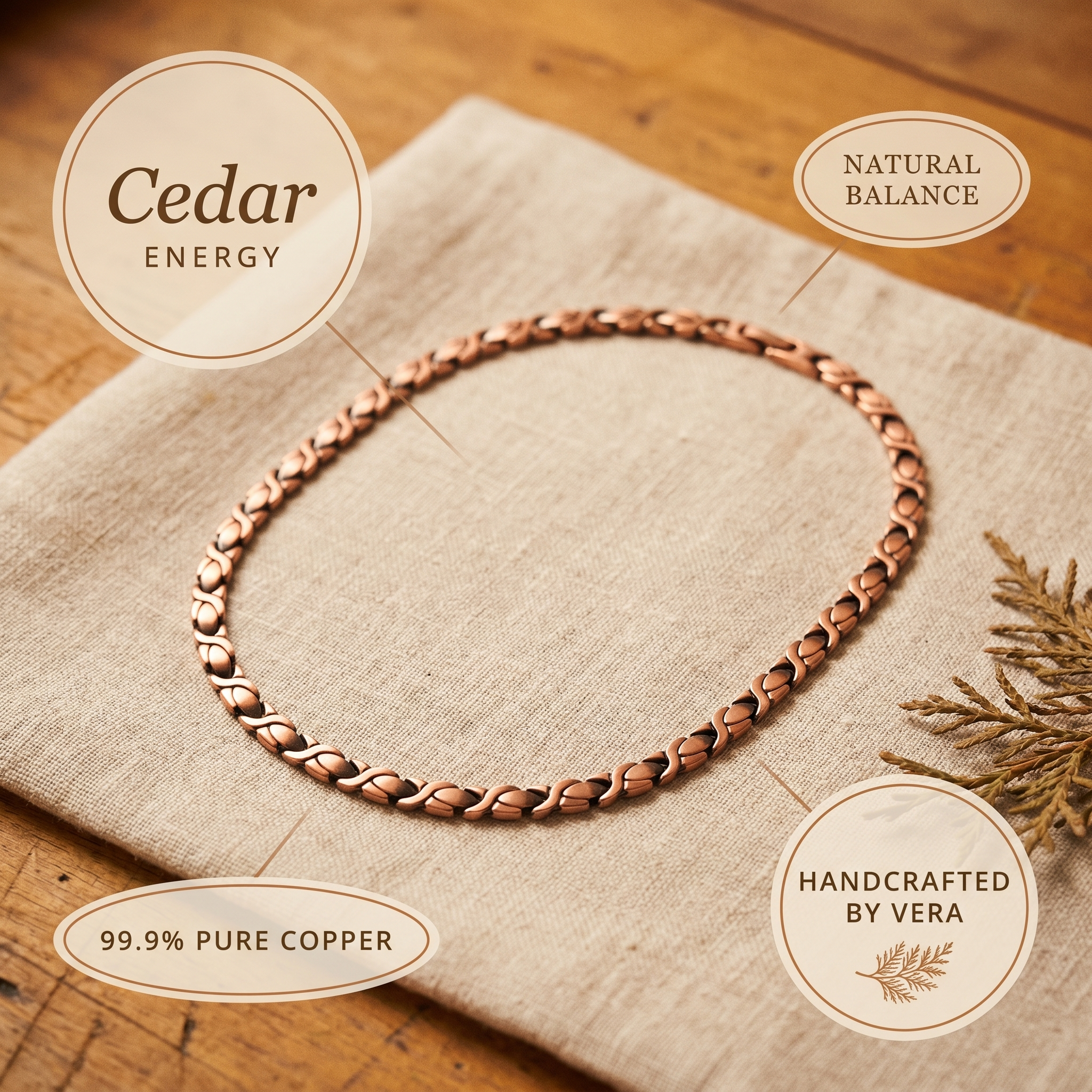 Judy's Cedar Copper Necklace
