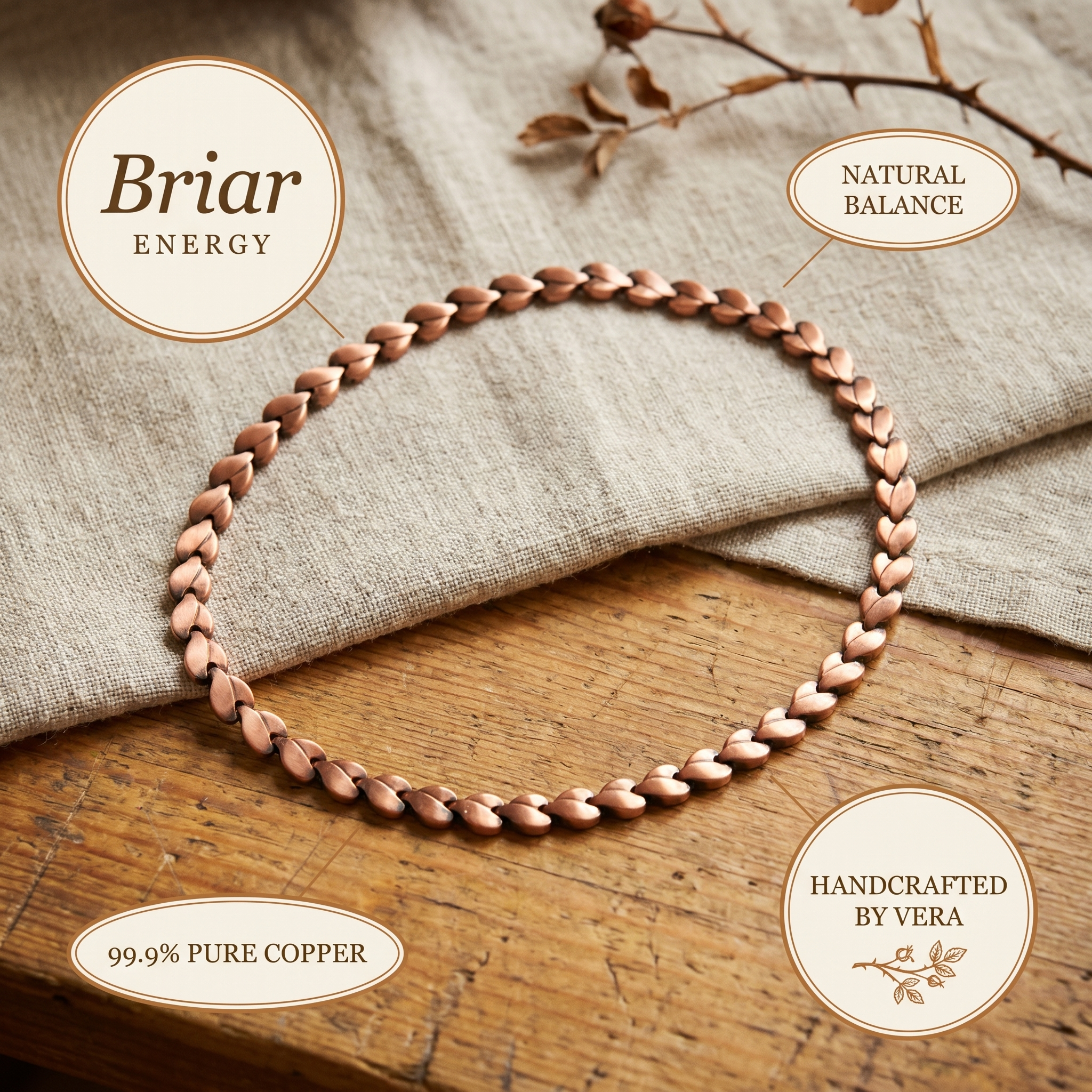 Judy's Briar Copper Necklace