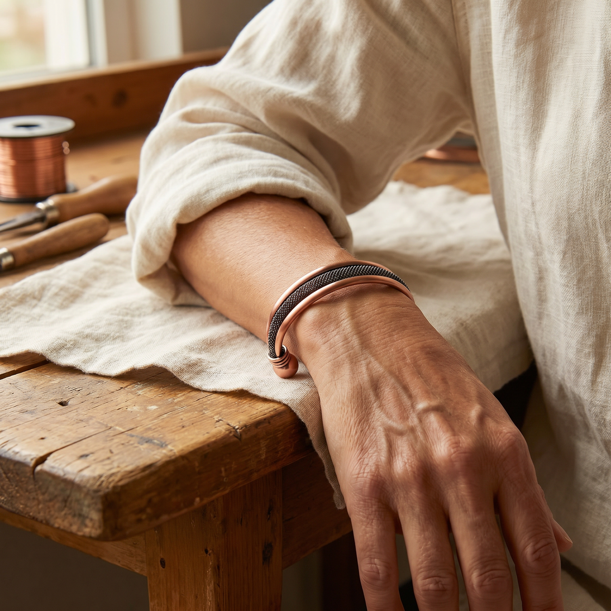 Judy's Cairn Copper Bracelet