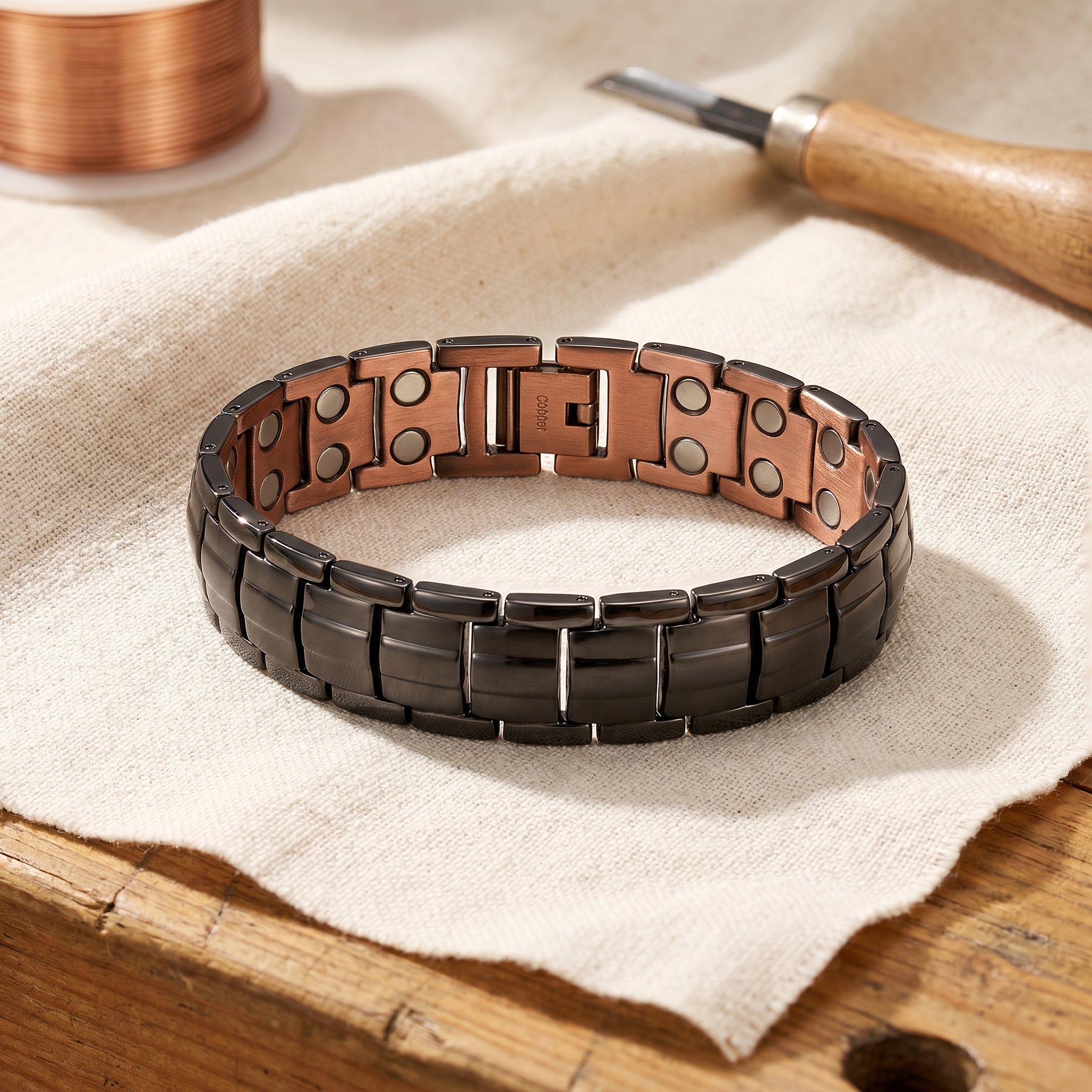 Judy's Ochre Men's  Copper Bracelet