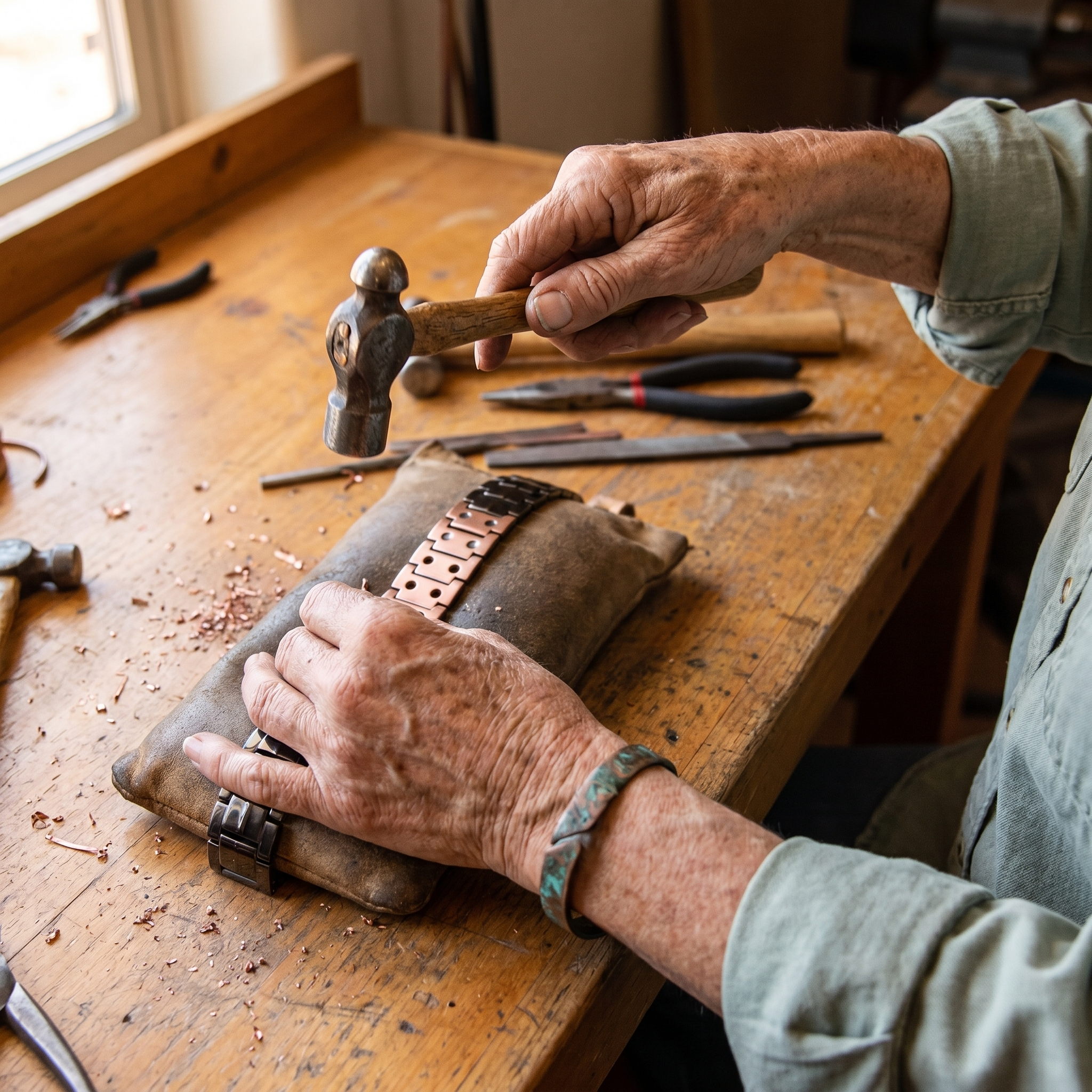 Judy's Ochre Men's  Copper Bracelet
