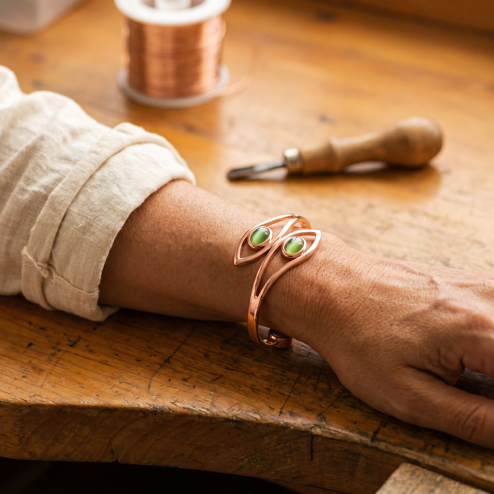 Judy's Opal Copper Bracelet