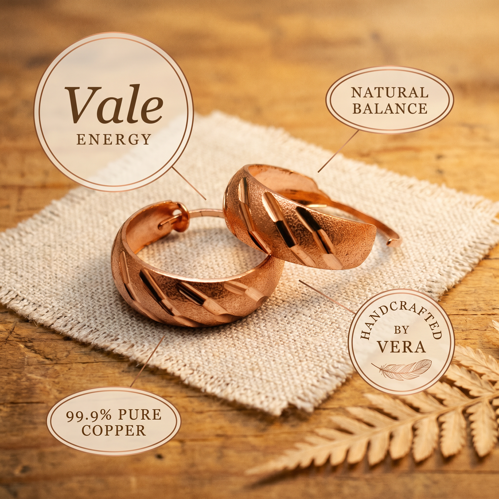 Judy's Vale Copper Earrings