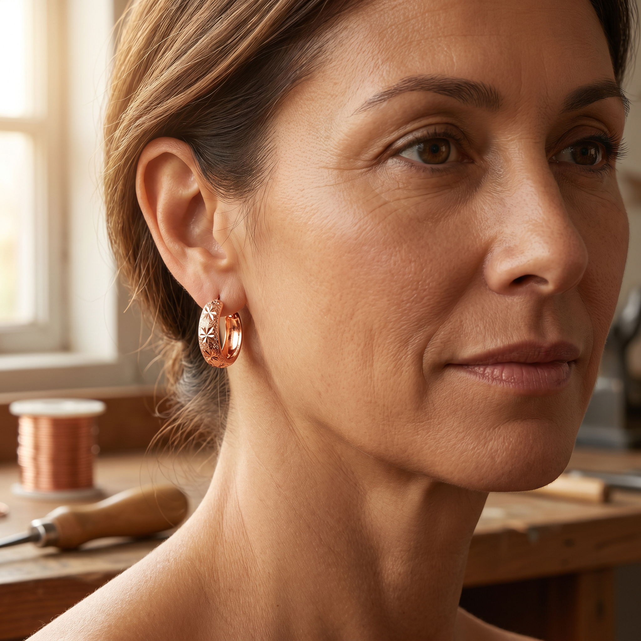 Judy's Dew Copper Earrings