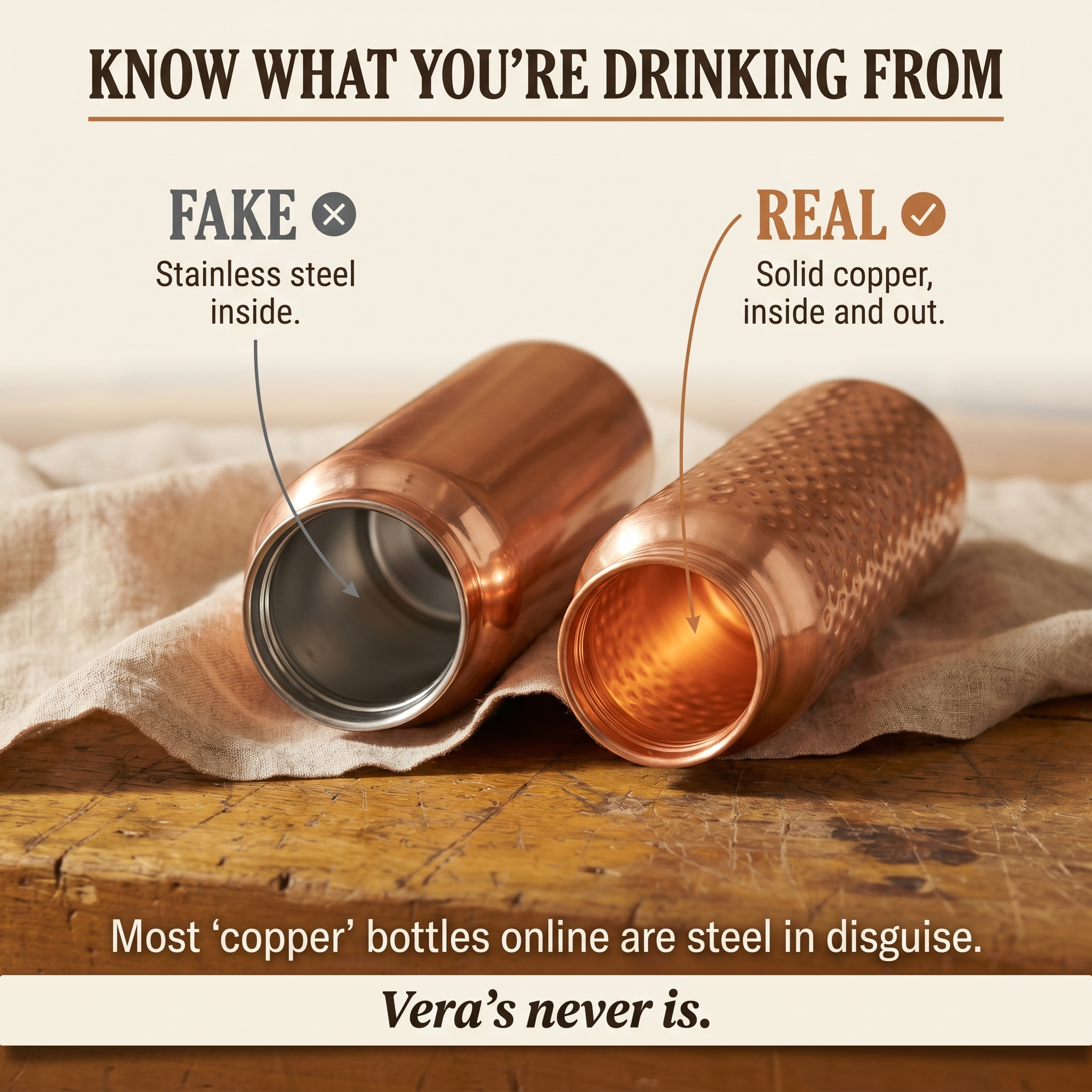 Judy's Pure Copper Water Bottle