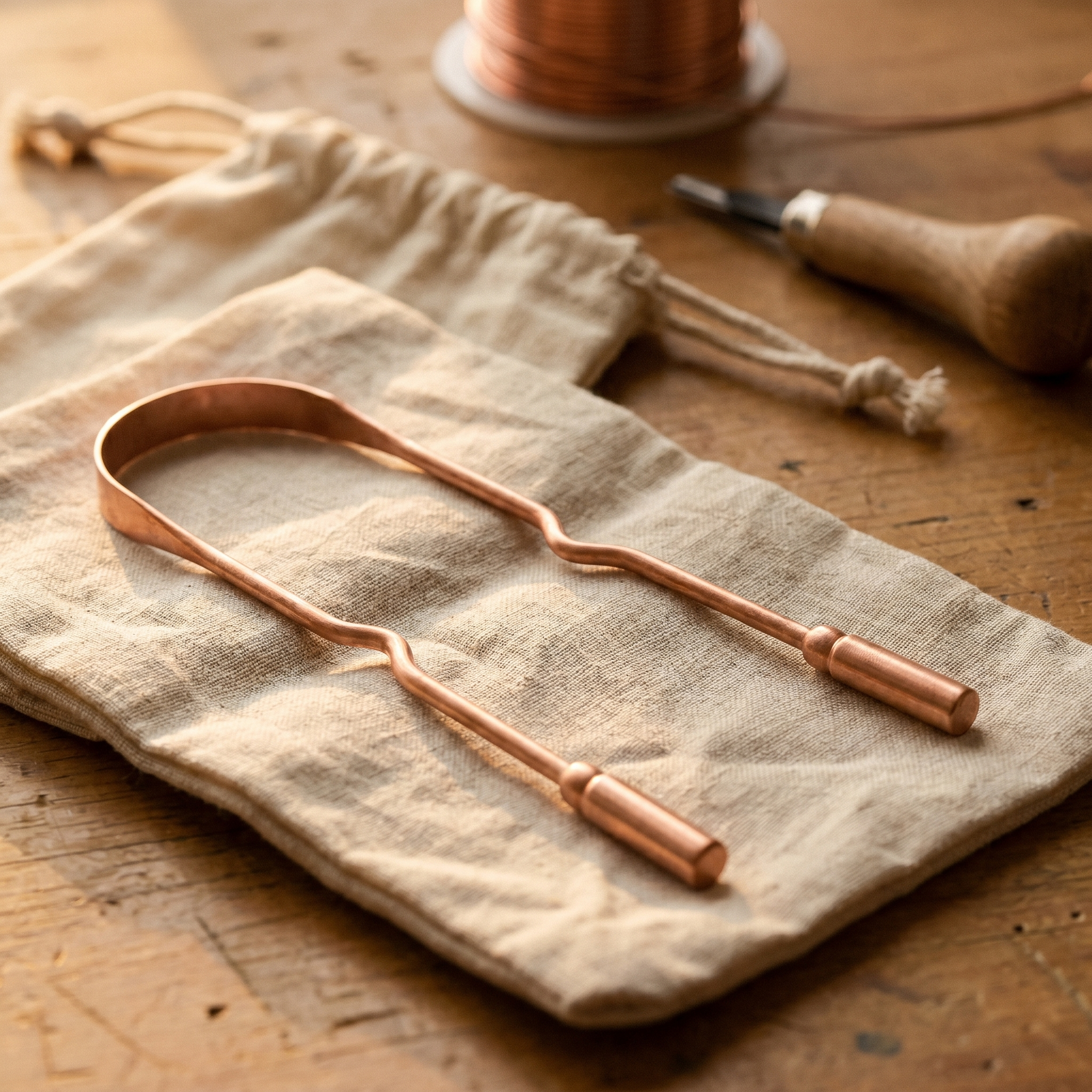 Judy's Pure Copper Tongue Scraper